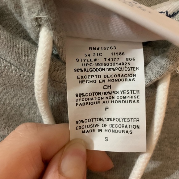 NWT Champion grey lightweight hooded long sleeve tee shirt size small - Picture 5 of 7